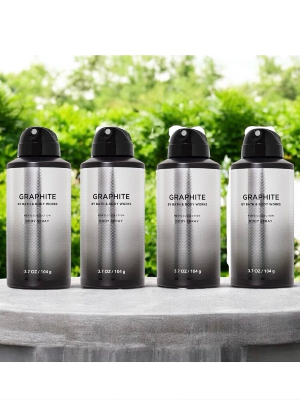 Bath & Body Works Set of 4 Graphite Men’s Collection Bergamot Woods Body Spray